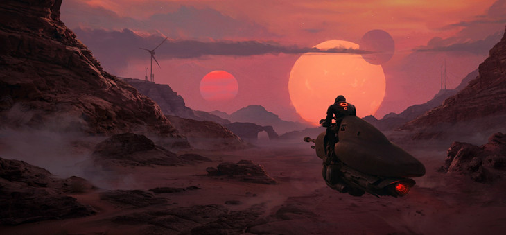 Grav Speeder on a Alien Planet