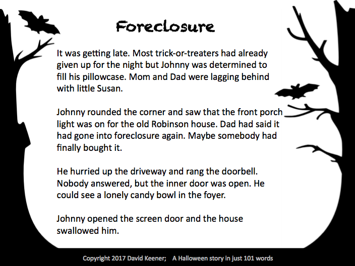 Foreclosure: A Halloween Story in Just 101 Words