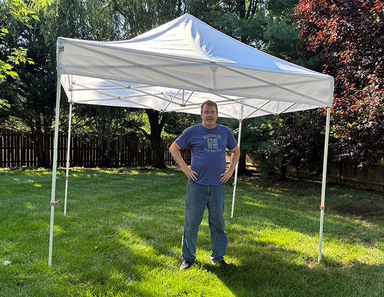 Dave and his big canopy.